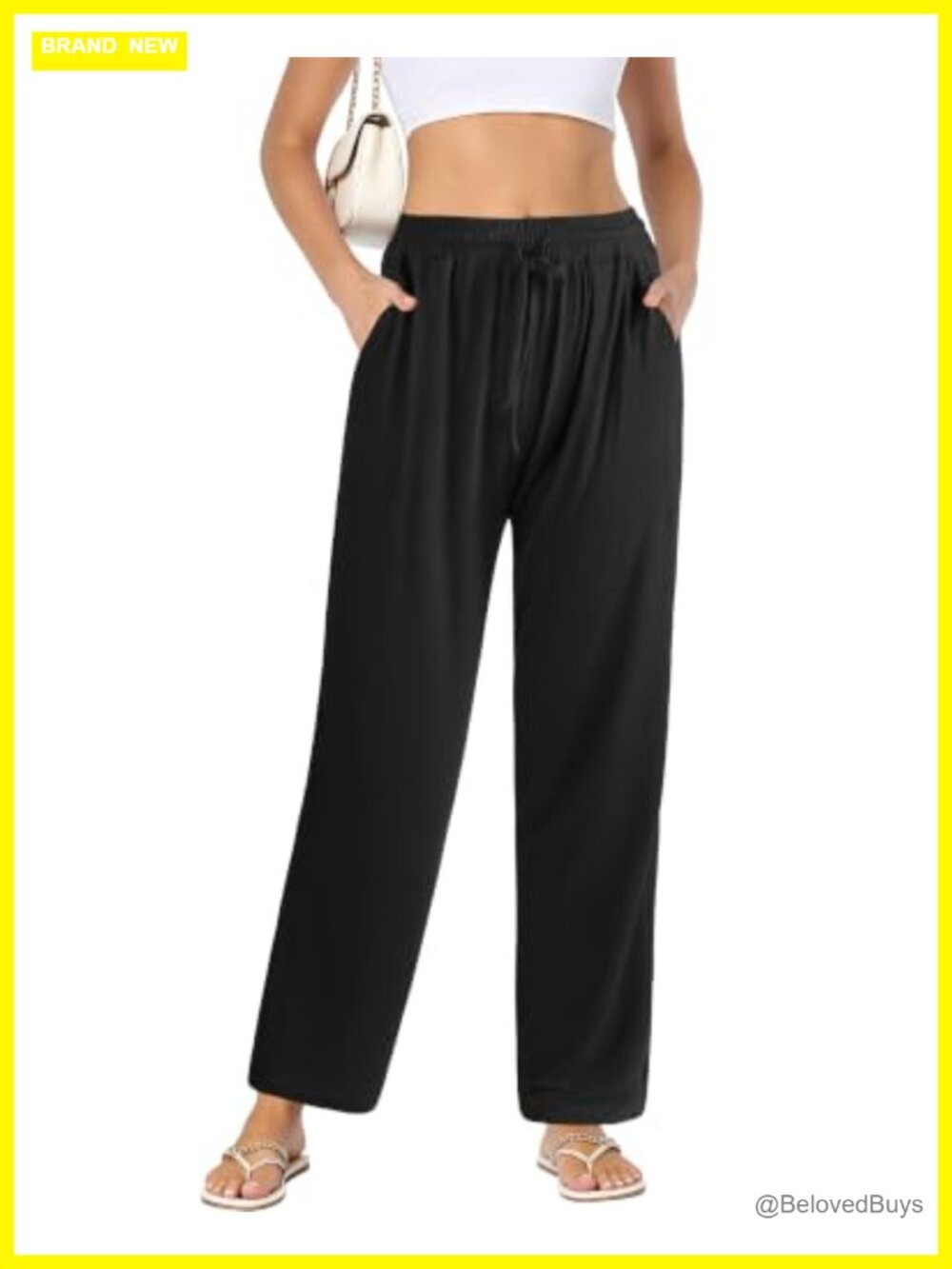 Women's Yoga Sweatpants Wide Leg Drawstring Casual Flowy with Pockets